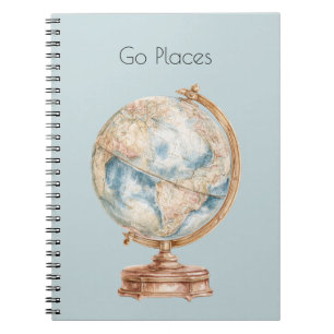 Globe World Go Places Notebook