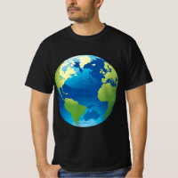 Globe World Map Planet Earth Blue Green