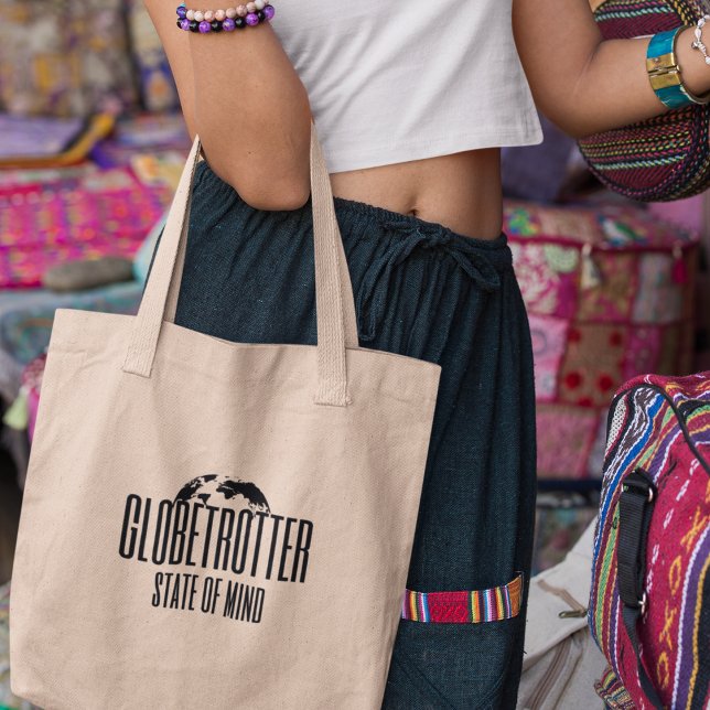 Globetrotter State of Mind Adventurous Traveler  Tote Bag (Shop now and carry your globetrotting aspirations with pride!)