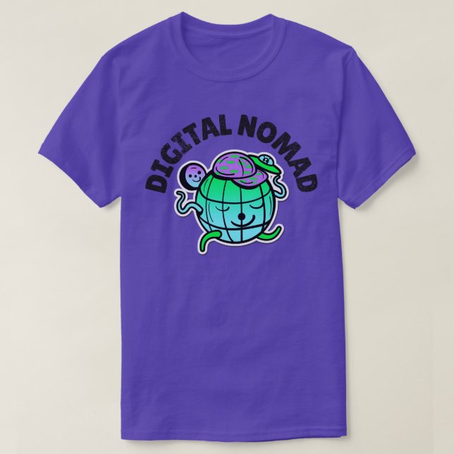 Globetrotter Travelling Digital Nomad  T-Shirt (Design Front)