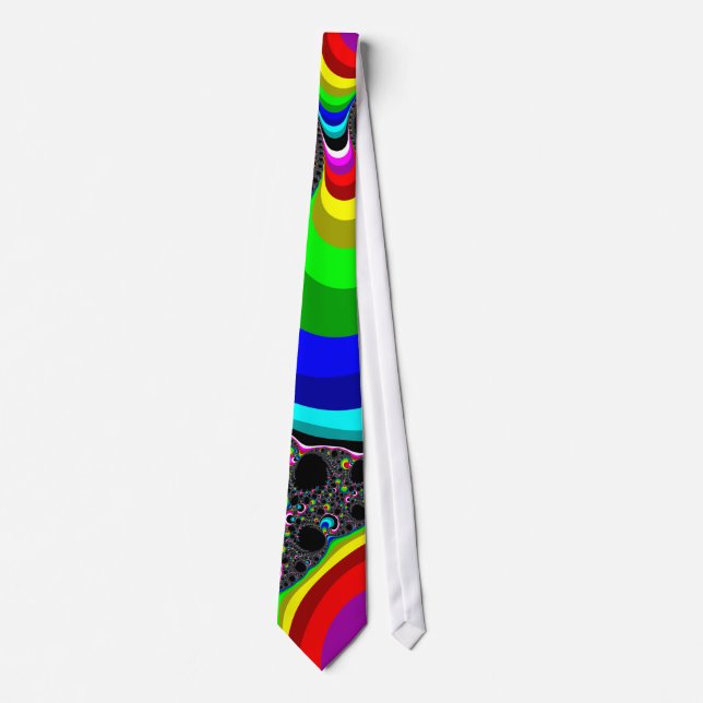 Globular Rainbow - Fractal Neck Tie (Front)