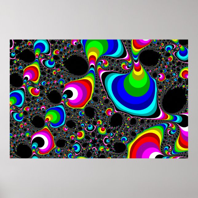 Globular Rainbow - Fractal Poster (Front)