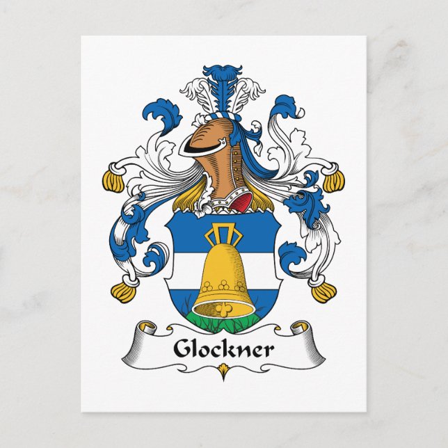 Glockner Family Crest Postcard (Front)