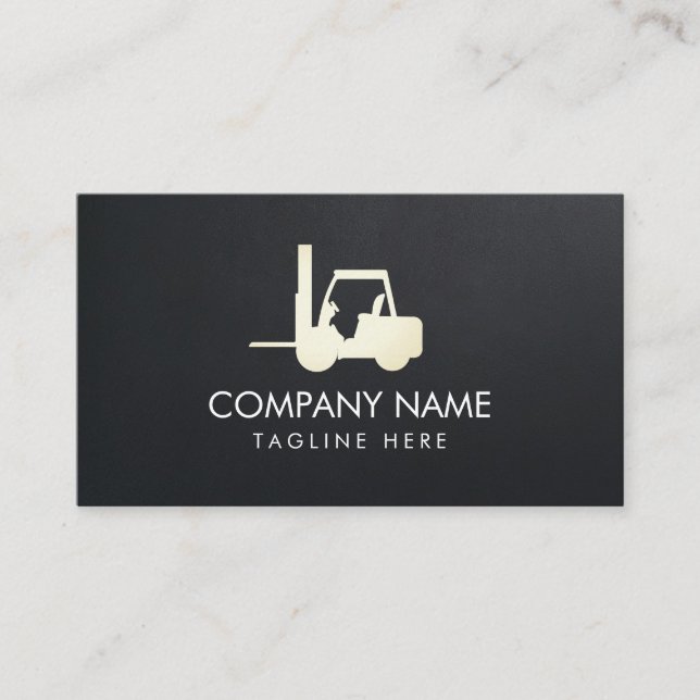 Glod Forklift, Logisitcs - Professional  Business Card (Front)