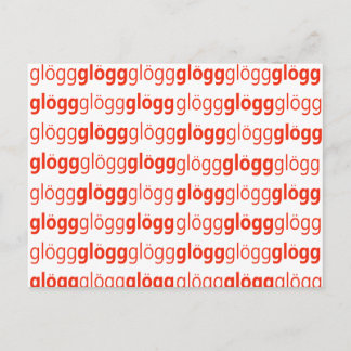 Glogg Glogg Glogg Funny Swedish Postcard