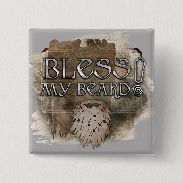 Gloin - Bless My Beard Pinback Button (Front)