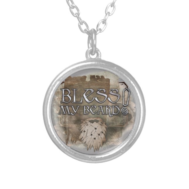 Gloin - Bless My Beard Silver Plated Necklace (Front)
