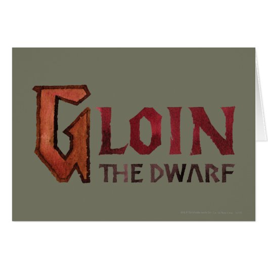 Gloin Name Cards (Front Horizontal)