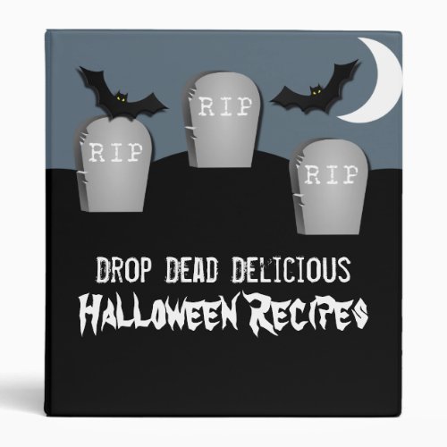 Gloomy Graveyard Halloween Binder 1 inch