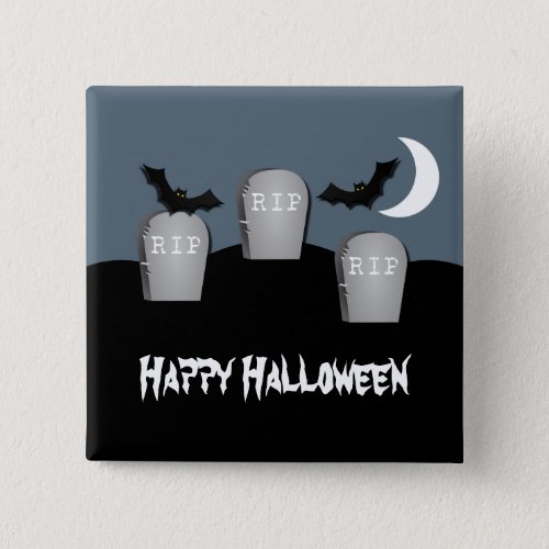 Gloomy Graveyard Halloween Button