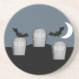 Gloomy Graveyard Halloween Coaster