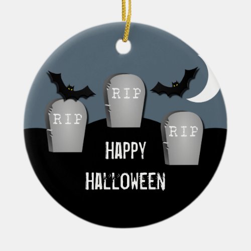 Gloomy Graveyard Halloween Ornament