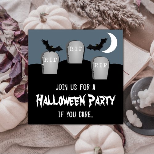 Gloomy Graveyard Halloween Party Invite