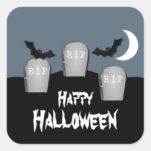 Gloomy Graveyard Halloween Stickers