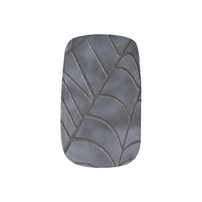 Gloomy Halloween Night Spiderweb Minx Nail Art (Left Thumb)