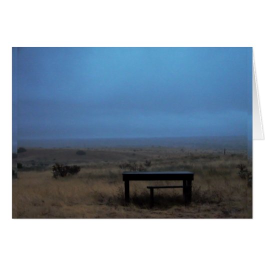 Gloomy Table, Santa Fe, NM Cards (Front Horizontal)