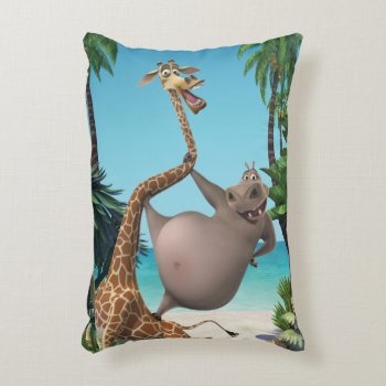 Gloria And Melman Friends Decorative Pillow by madagascar at Zazzle