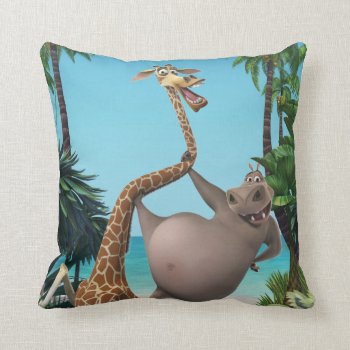 Gloria And Melman Friends Throw Pillow by madagascar at Zazzle