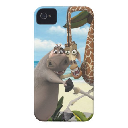 Gloria And Melman Hand Holding Iphone 4 Case