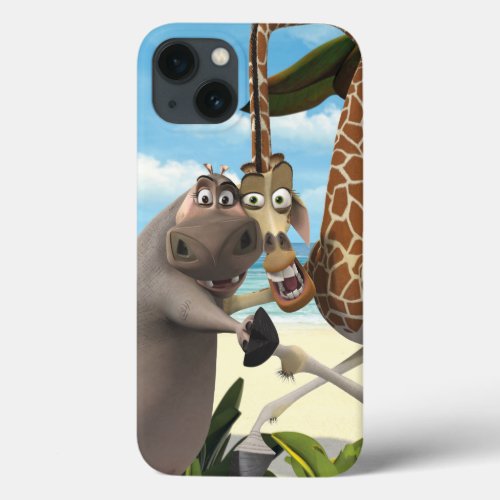 Gloria and Melman Hand Holding iPhone 13 Case