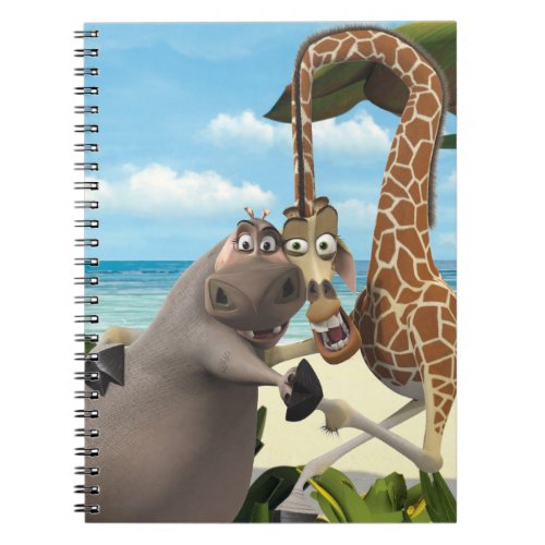 Gloria and Melman Hand Holding Notebook