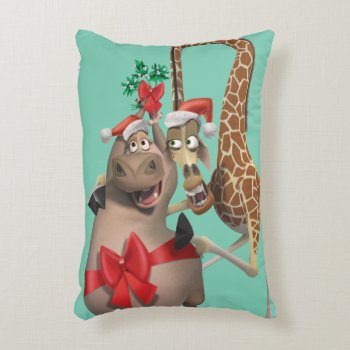 Gloria And Melman Holiday Decorative Pillow by madagascar at Zazzle