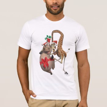 Gloria And Melman Holiday T-shirt by madagascar at Zazzle