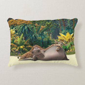 Gloria And Melman Relax Accent Pillow by madagascar at Zazzle