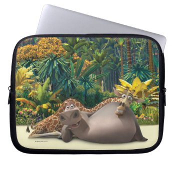 Gloria And Melman Relax Laptop Sleeve by madagascar at Zazzle