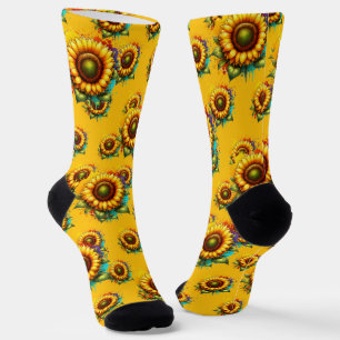 GLORIA BLESSINGS 3D GRACE, SUNSHINE, & SUNFLOWERS  SOCKS