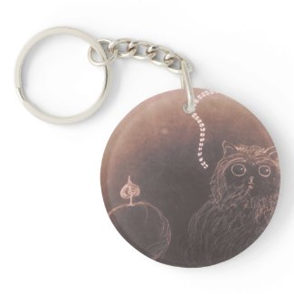 gloria cat in glory lightning T-Shirt Keychain