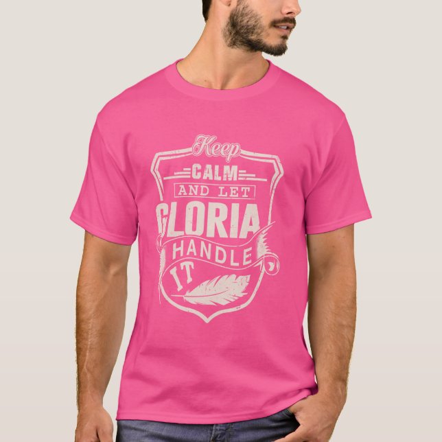Gloria First Name Shirt Gloria Name Birthday (Front)