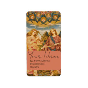 Gloria in Excelsis (1893) by Evelyn De Morgan Label
