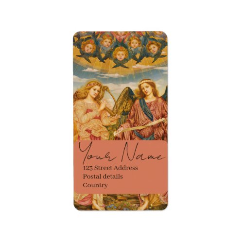 Gloria in Excelsis (1893) by Evelyn De Morgan Label