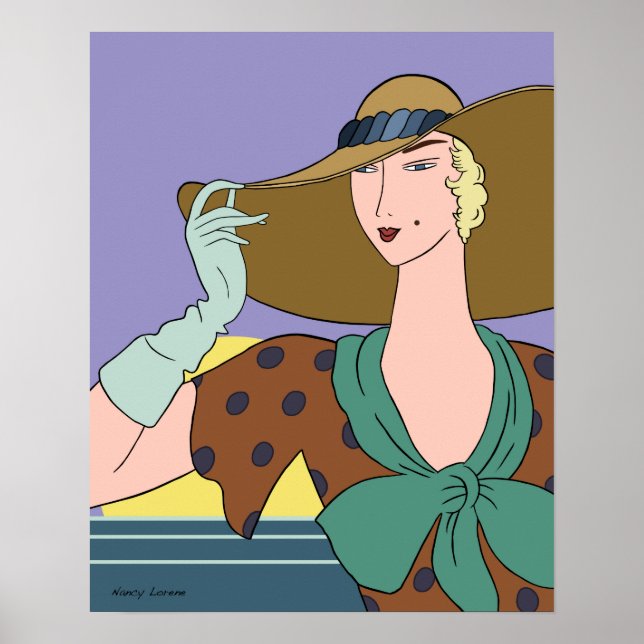 Gloria in Teal and Periwinkle Poster (Front)