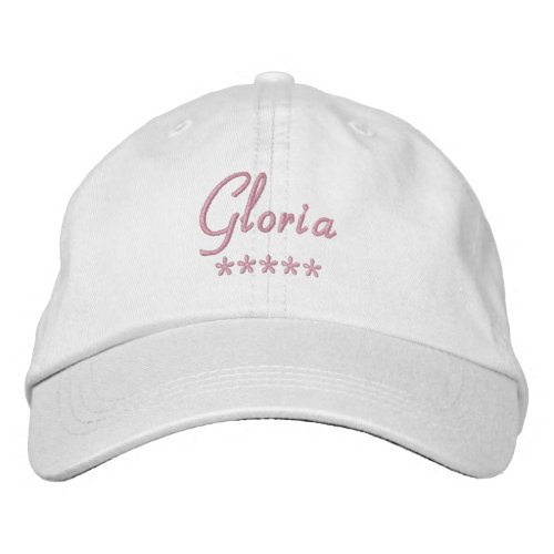 Gloria Name Embroidered Baseball Cap