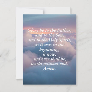 Gloria Patri (The Glory Be) Postcard
