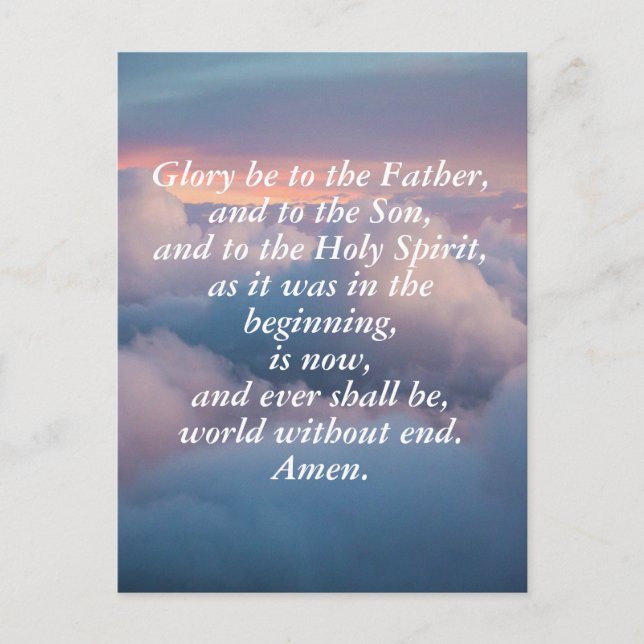 Gloria Patri (The Glory Be) Postcard (Front)