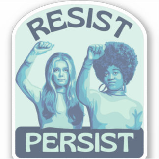 Gloria Steinem and Angela Davis Portrait Sticker