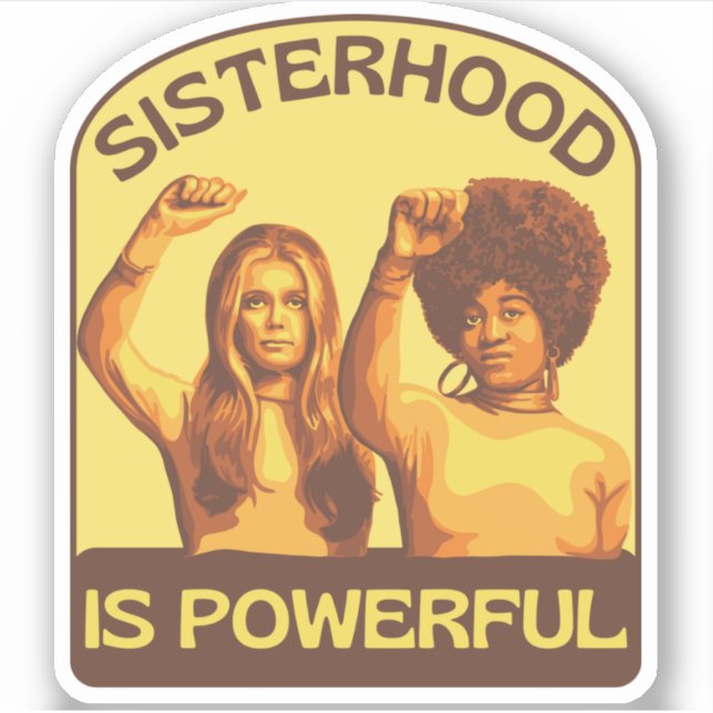 Gloria Steinem and Angela Davis Portrait  Sticker (Front)