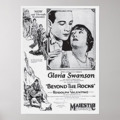 Gloria Swanson 1922 vintage movie ad poster