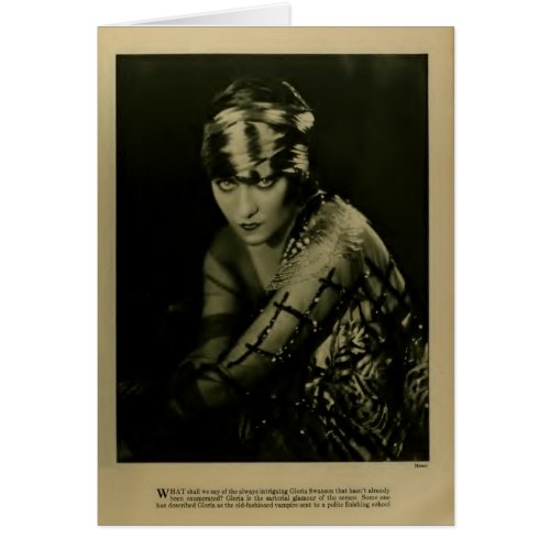 Gloria Swanson 1922 vintage portrait card