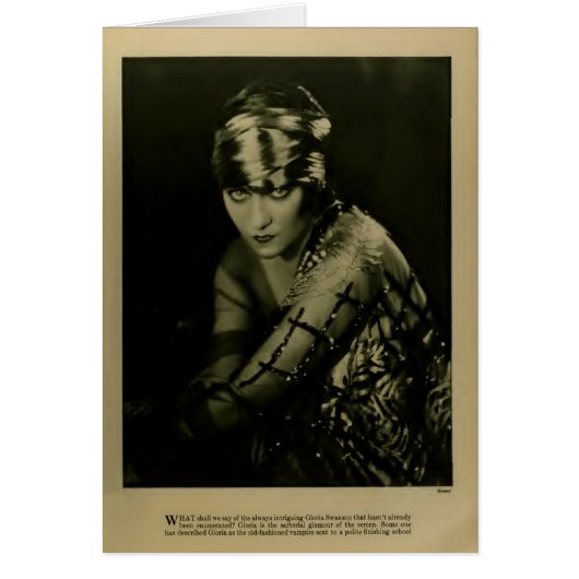 Gloria Swanson 1922 vintage portrait card (Front)