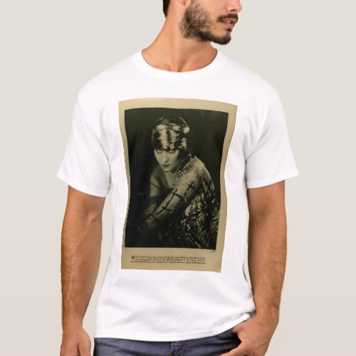 Gloria Swanson 1922 vintage portrait with sequins T_Shirt