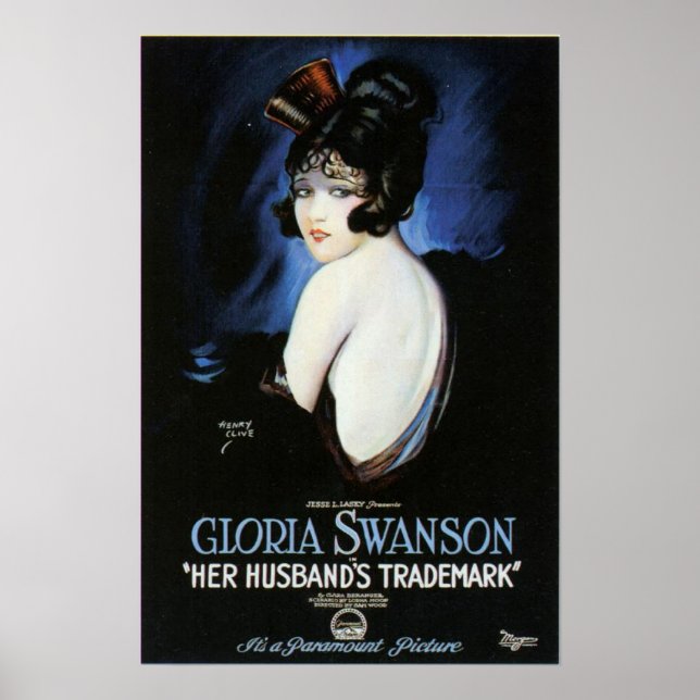 Gloria Swanson Husband's Trademark Movie Poster (Front)