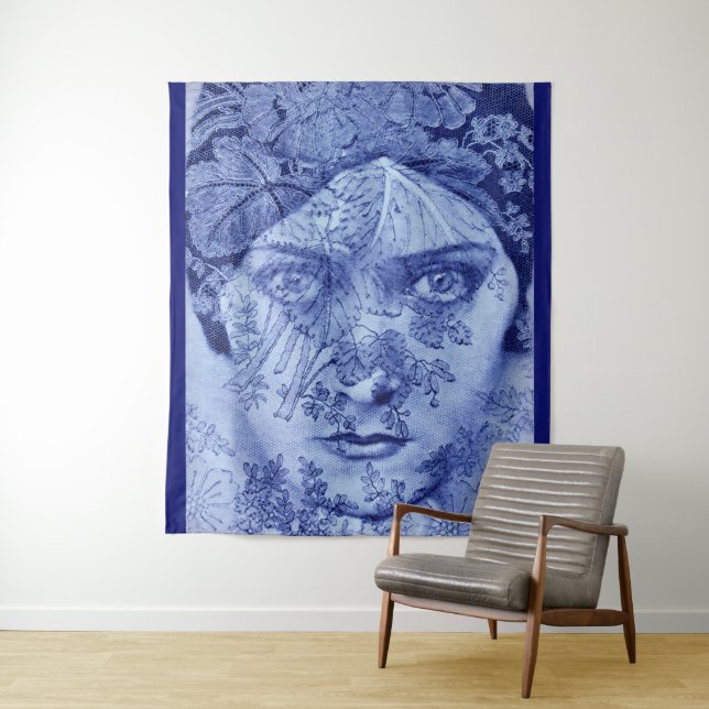 Gloria Swanson in blue Tapestry (In Situ)