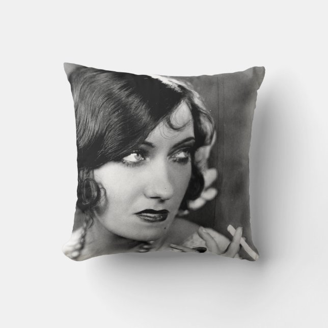 Gloria Swanson Throw Pillow (Front)