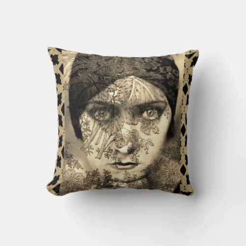 Gloria Swanson With Lace Accent Pillow