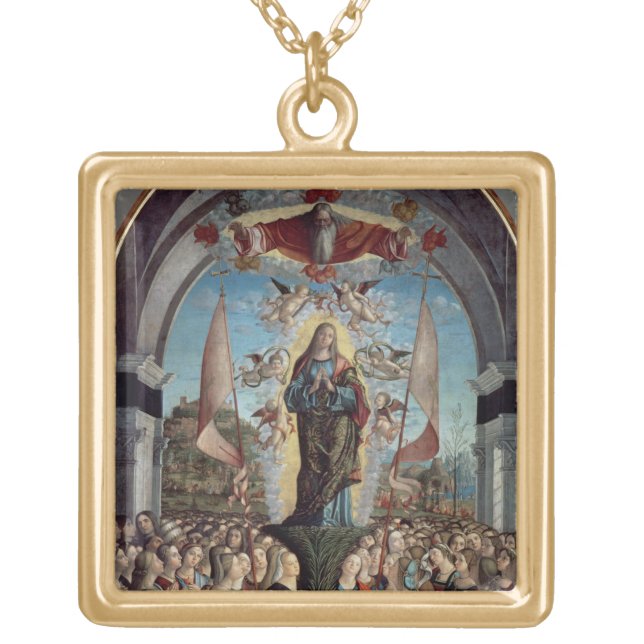 Glorification of St. Ursula and her Companions Gold Plated Necklace (Front)