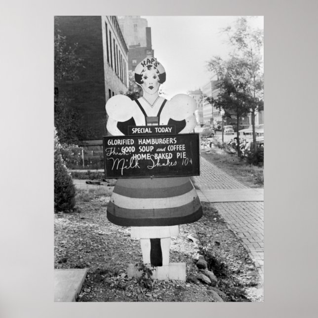 Glorified Hamburgers Advertising Sign - 1938 (Front)